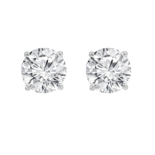5.53CT TW Lab-Created Diamond Stud Earrings in 14K White Gold