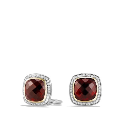 Albion Earrings with Garnet, Diamonds and 18K Gold
