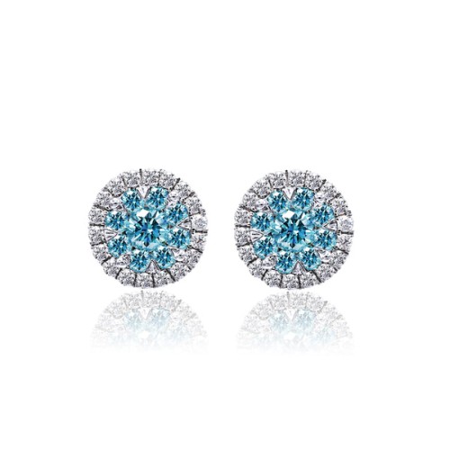 Aqua Blue Diamond Earrings (1.15 ct. tw.)