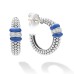 Blue Caviar Ceramic Caviar Diamond Hoop Earrings