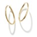 Carved Chain Large Oval Hoop Earring