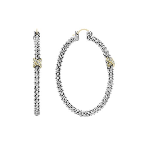Caviar Lux Diamond Hoop Earrings