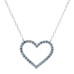 1.00CTTW Lab-Created Blue & White Diamond Reversible Heart Pendant in 14K White Gold