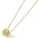 18K Gold Circle Pendant Necklace