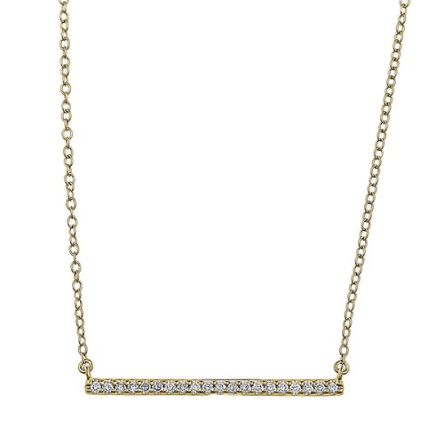 Flash Long Bar Lab-Grown Diamond Pendant - 14k Gold Over Sterling Silver (.20 ct. tw.)