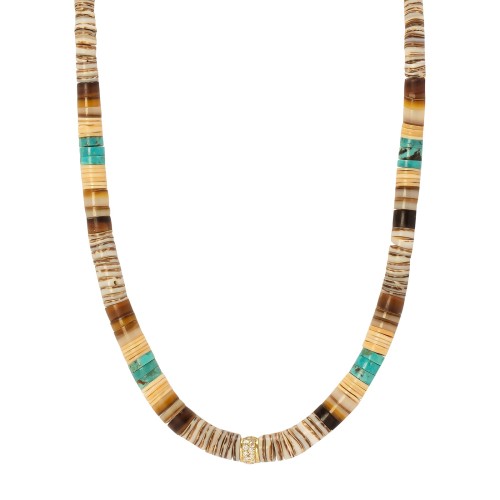 Turquoise \u0026 Brown Bead Necklace