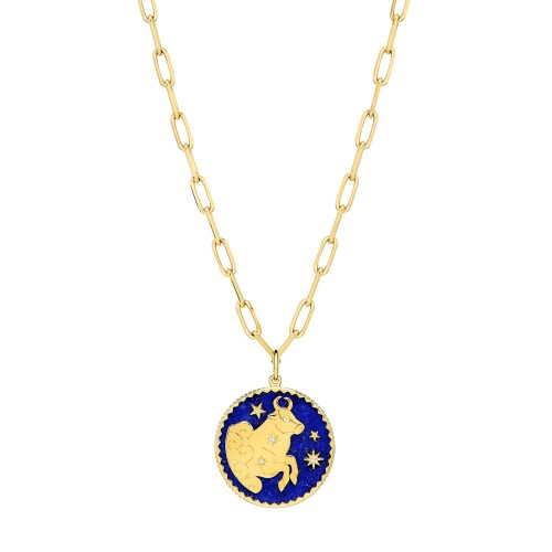 Zodiac Pendant Necklace - Taurus