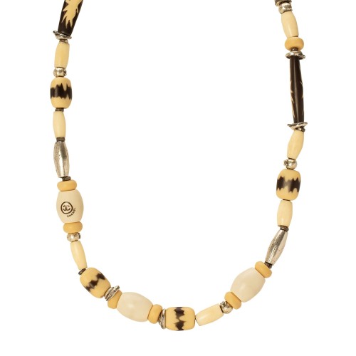 Chanel Acrylic Beads \u0026 Logo Charm Necklace