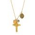 Cross, Coin \u0026 Angel Medallion Necklace