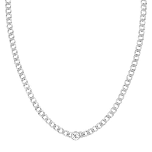 Sari Diamond Necklace - White Gold