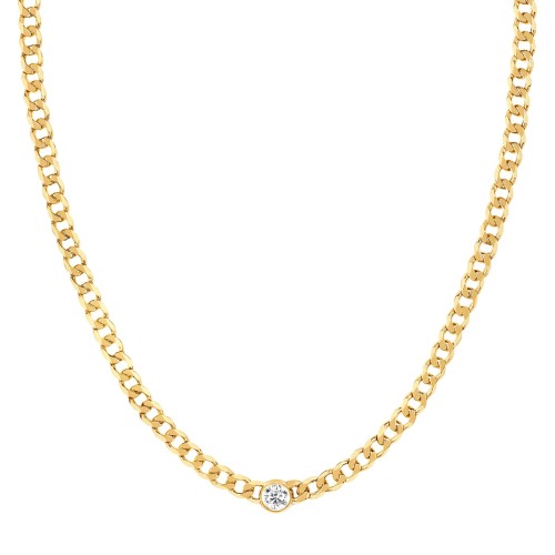 Sari Diamond Necklace - Yellow Gold