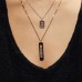 Custom Initial Dog Tag Necklace - White Gold